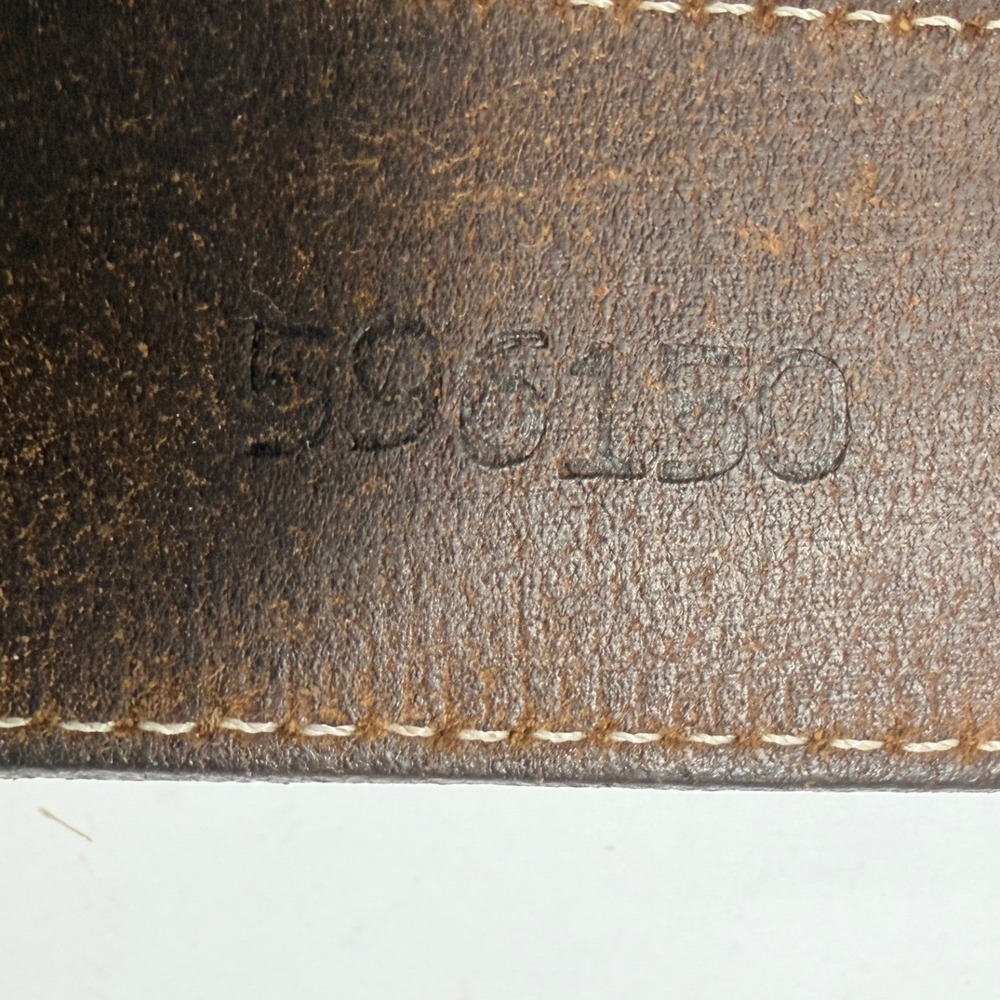 Vintage Nocona Western Oil Tanned Harness Leather Belt Brown Silver Buckle USA - Picture 6 of 12